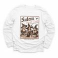 Salem Book Club Bookish Halloween Retro Salem Witch Book Youth Long Sleeve Tee