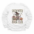 Salem Witch Book Club Raccoon Reading Youth Long Sleeve Tee