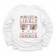 Teacher Summer Break Most Likely To Read Books All Summer Youth Long Sleeve Tee Teacher Summer Break Most Likely To Read Books All Summer Youth Long Sleeve Tee