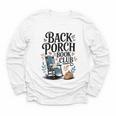 Vintage Reader Author Country Aesthetic Back Porch Book Club Youth Long Sleeve Tee