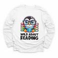Wild About Reading Book Lover Penguin Youth Long Sleeve Tee Wild About Reading Book Lover Penguin Youth Long Sleeve Tee