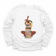Woman And Books Stack Afro Girl Book Lover Premium Tri-Blend Youth Long Sleeve Tee